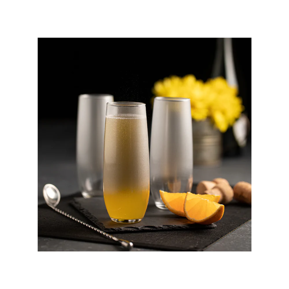 Set Live X4 Unidades Vaso Champaña Stemless Cristar 0903ECD4LIVE23