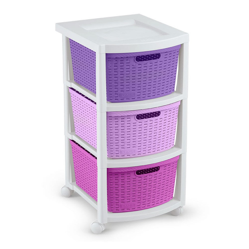 Cajonero de 3 Gavetas Rattan Rimax