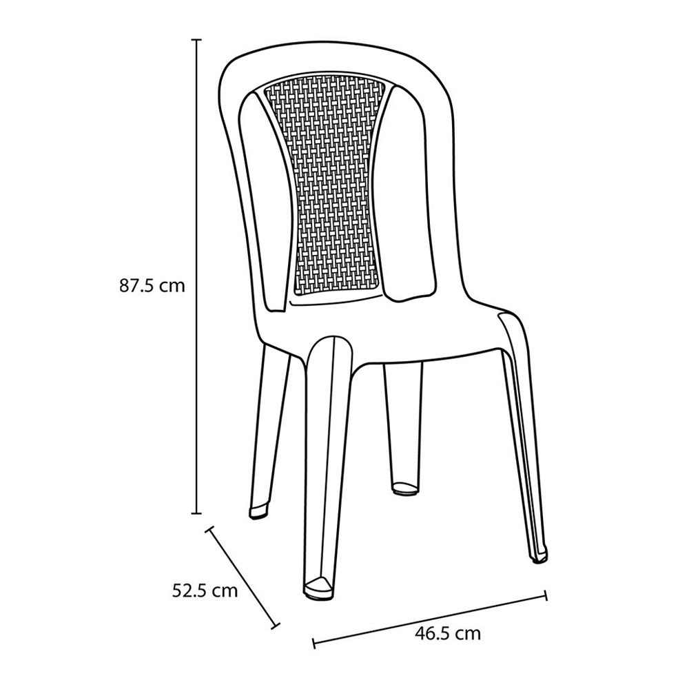 Juego de Silla Samba Blanco x4 Sin Brazos Rimax