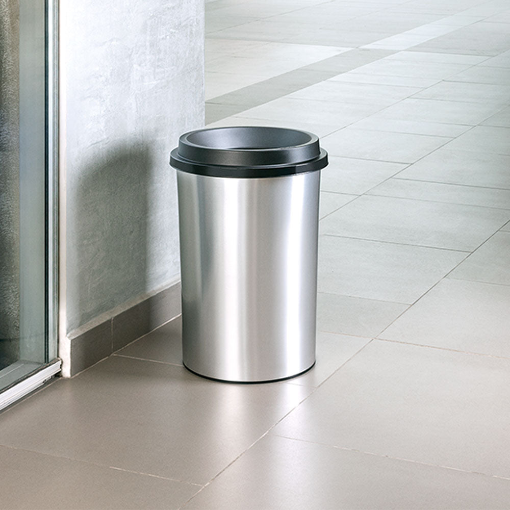 Papelera Evo Apariencia Metal 50 litros Rimax