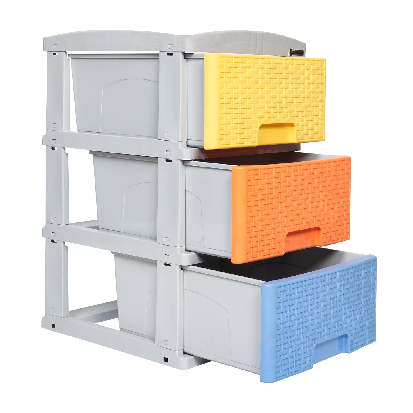 Practimueble Apariencia Rattan 3 Gavetas Colplast Color Pastel