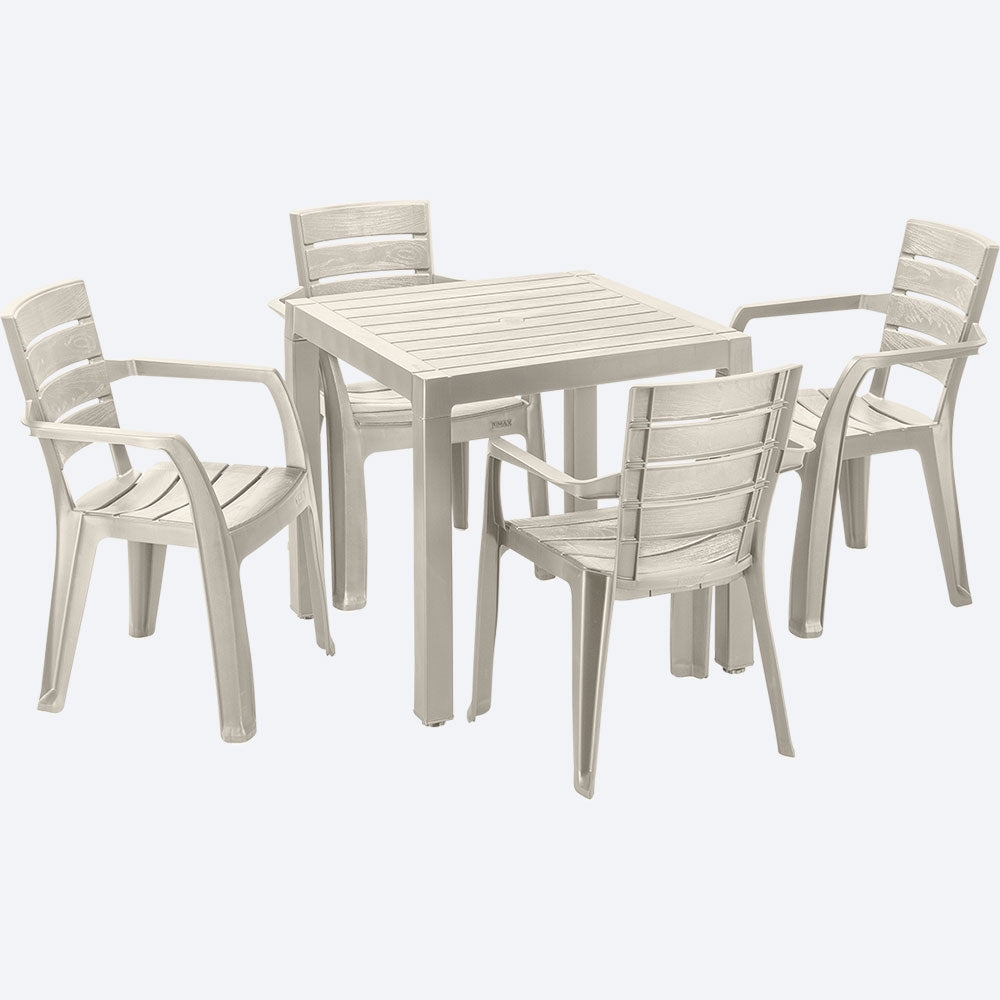 Combo Barú Mesa + 4 Sillas Con Brazos Rimax