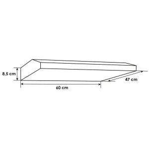 Campana Tipo Plana Negra Abba CRIP08-60N