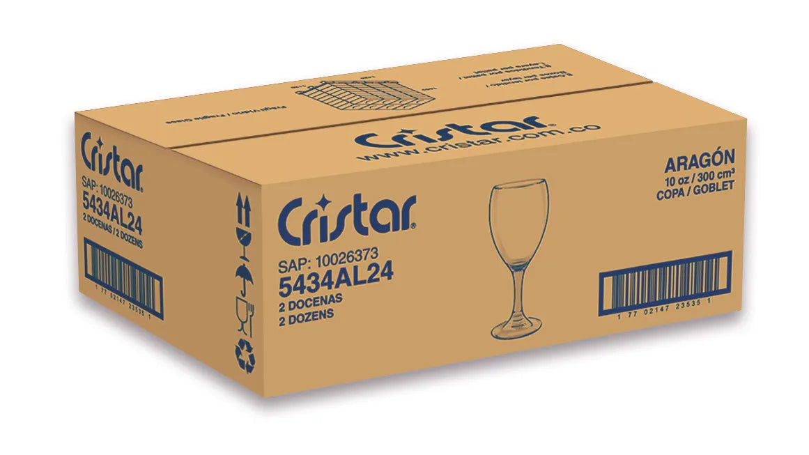 Copa Aragón Agua x1 Caja de 24 Unidades Cristar