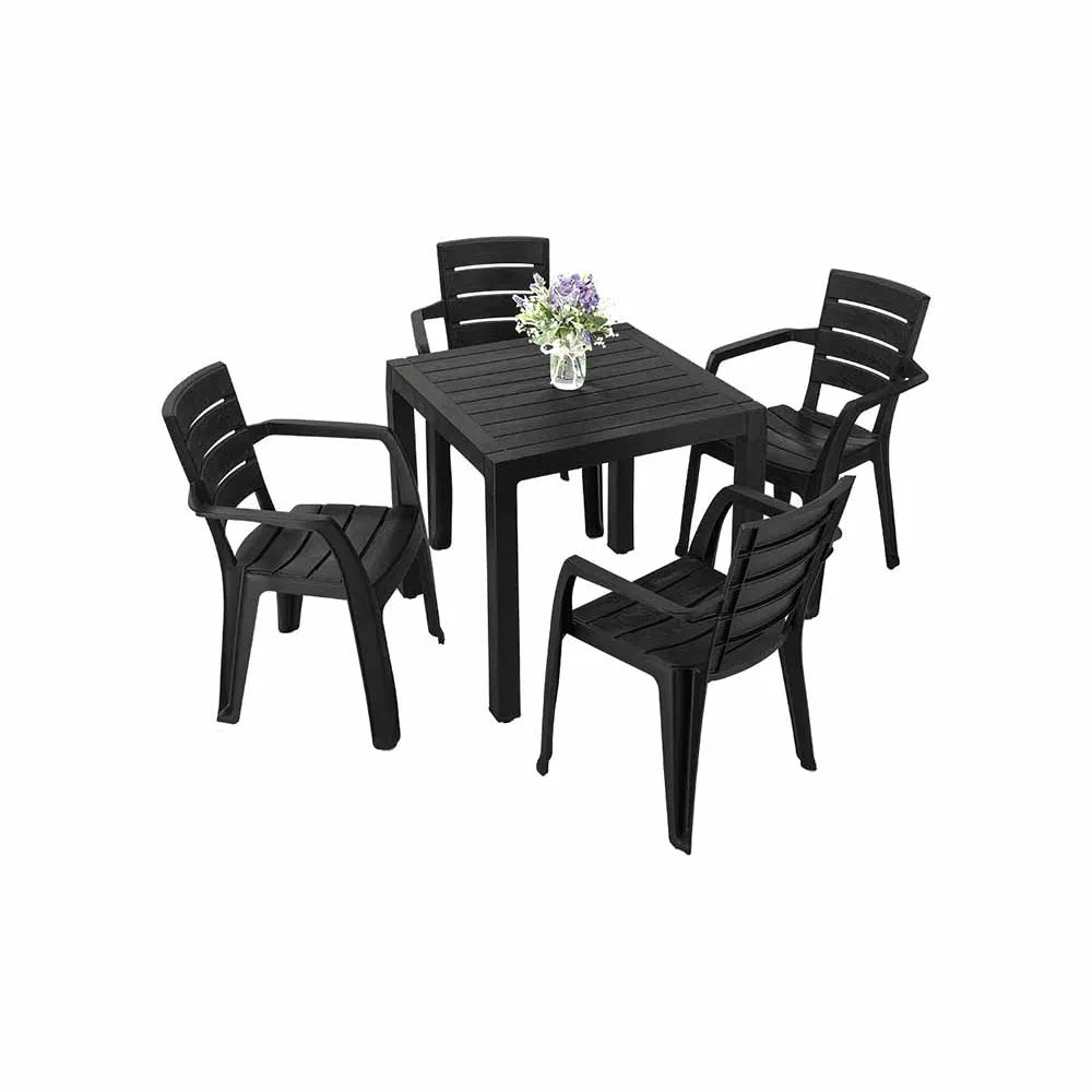 Combo Barú Mesa + 4 Sillas Con Brazos Rimax