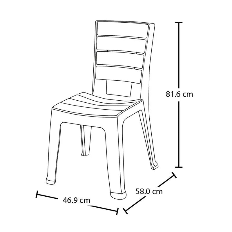 Juego de 4 Sillas Sin Brazo Barú Rimax