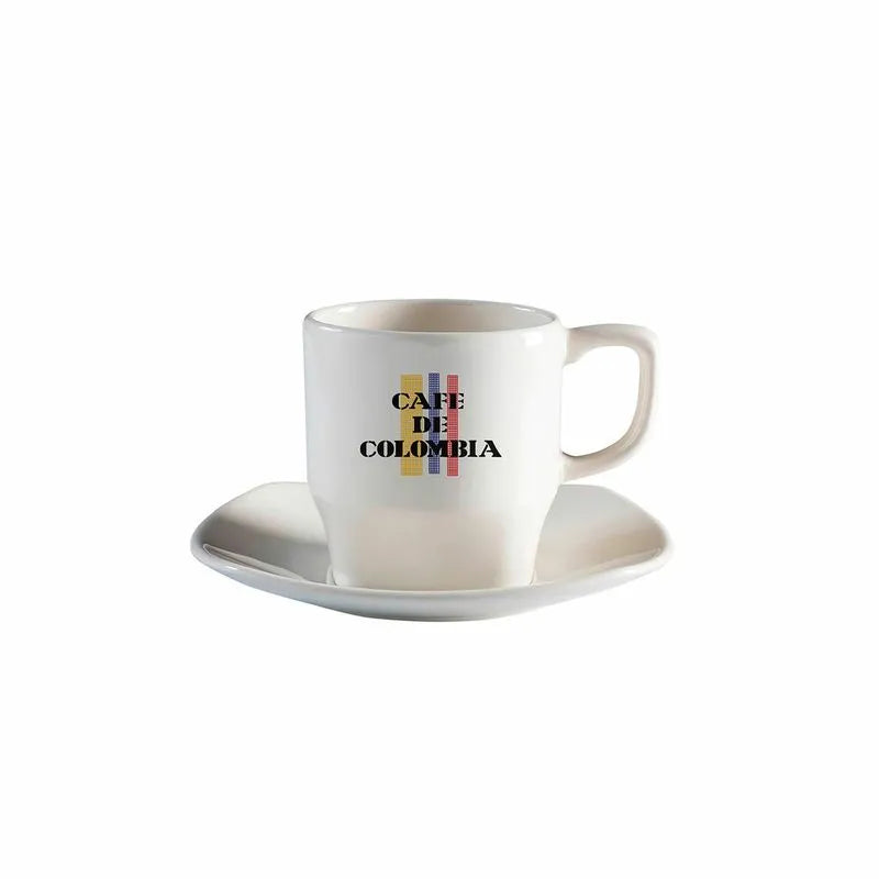 Set 4 Platos Y 4 Pocillos Té 240 Cc Corona Café De Colombia