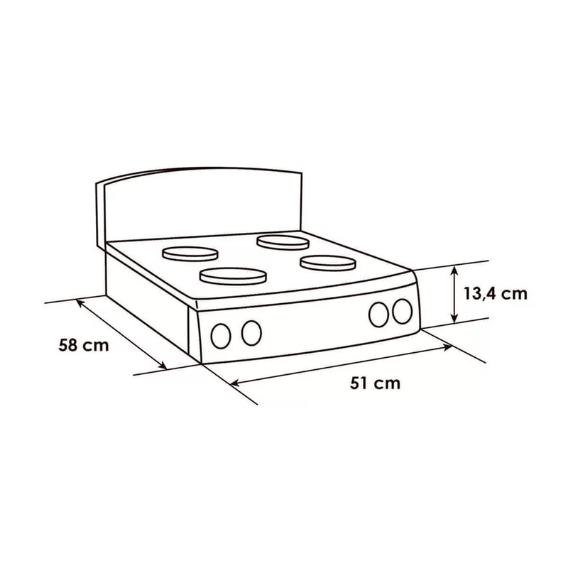 Estufa de Mesa 4 Puestos en Esmalte G-QL Abba
