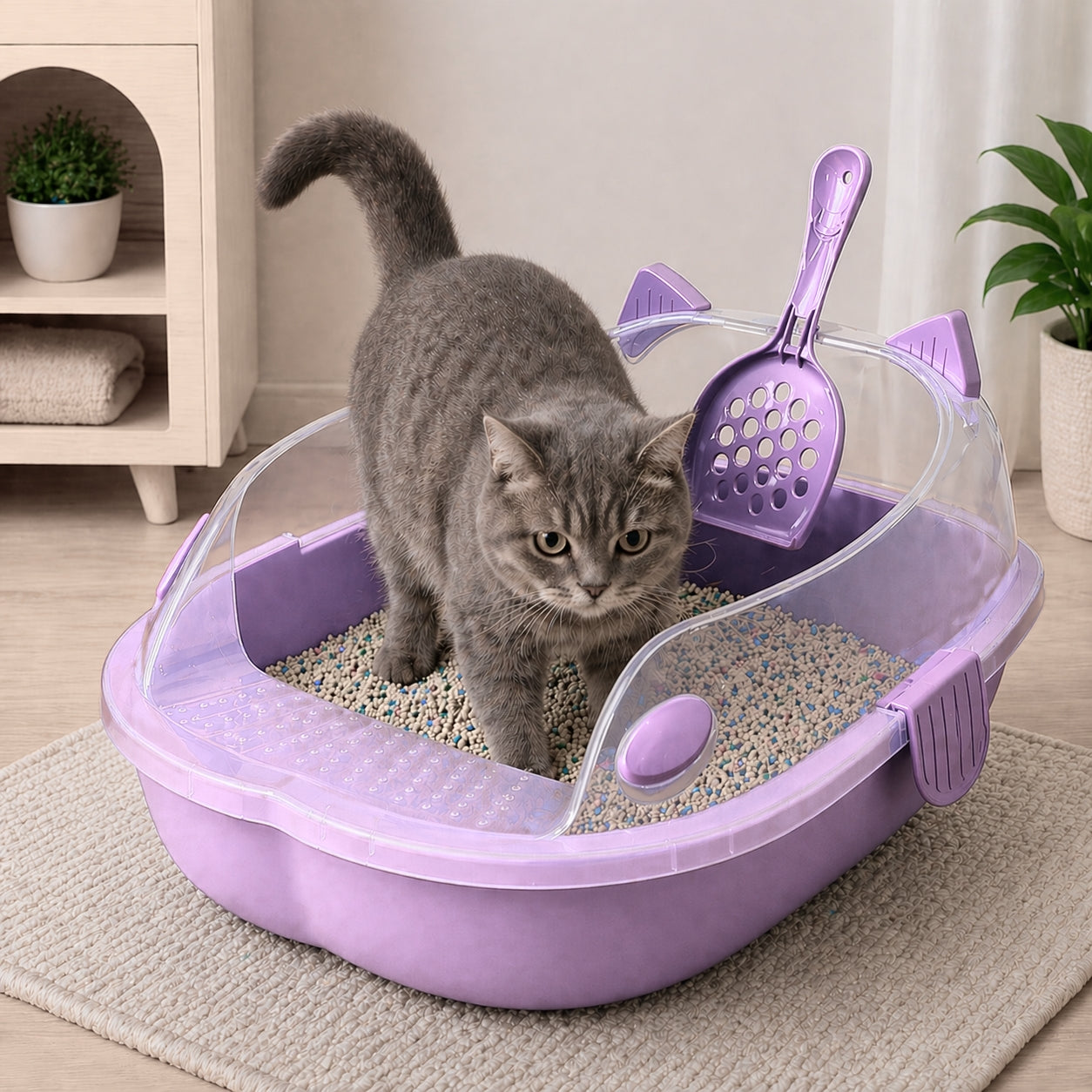 Combo Arenero para Gatos Armaty Color Lila 10307350119