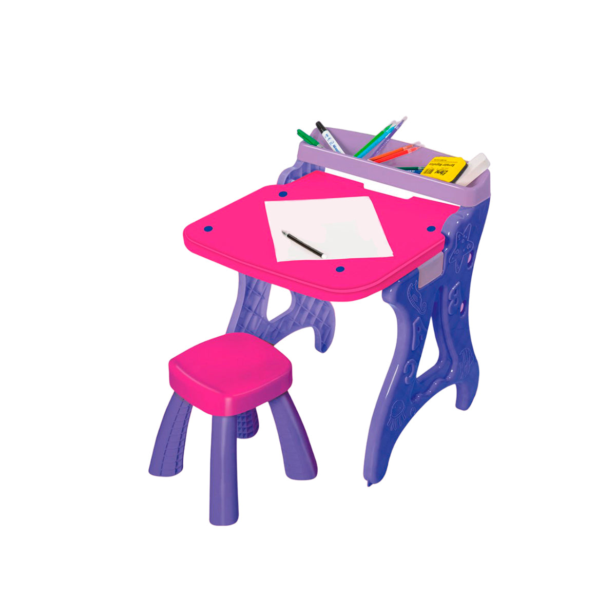 Escritorio Tablero 2 en 1 Pizarra con Silla Infantil Niña Armaty 10109104127