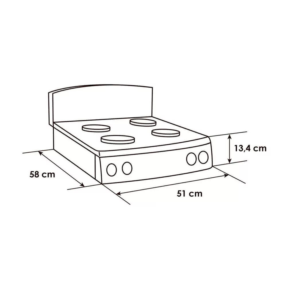 Estufa de Mesa 4 Puestos en Esmalte N-QL Abba
