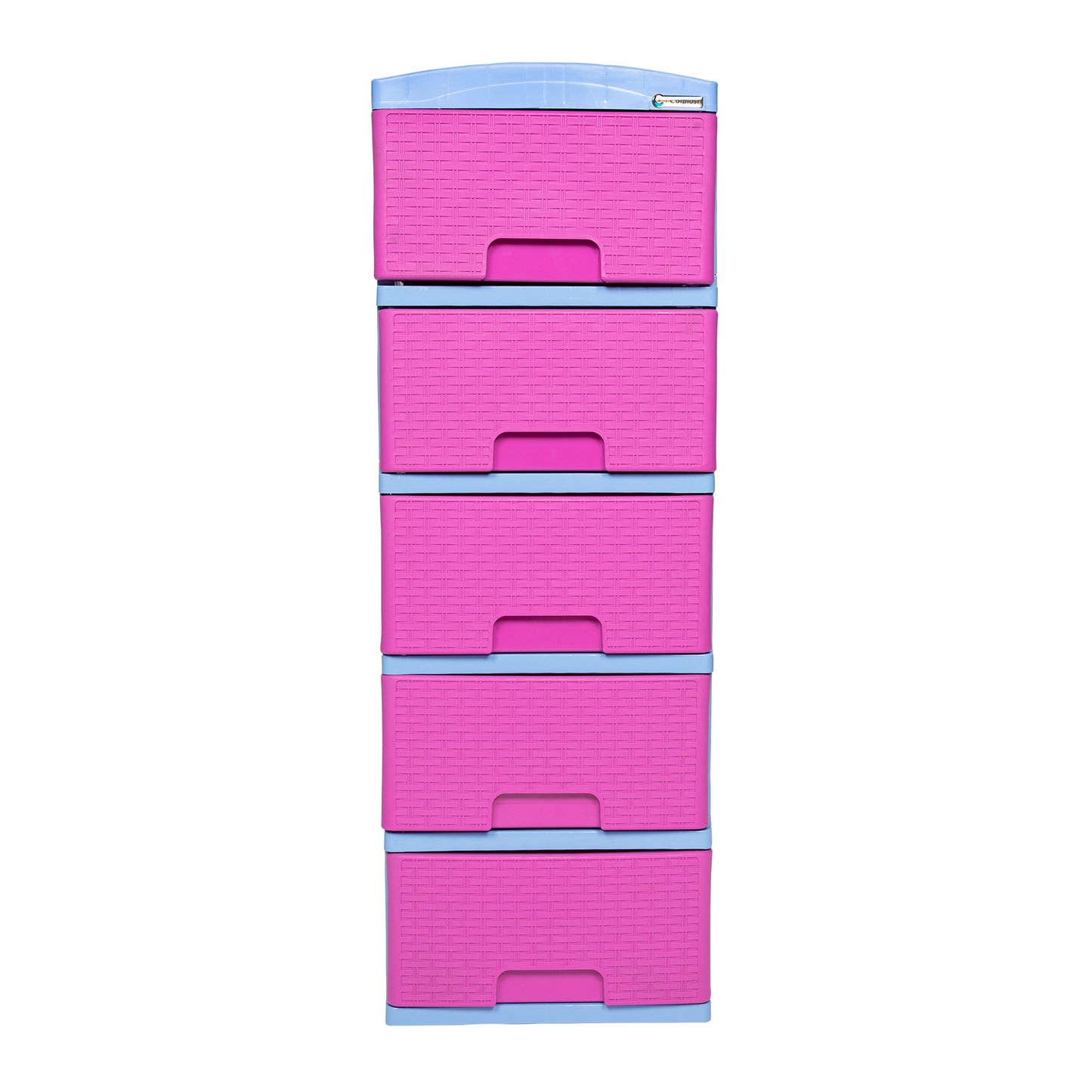 Practimueble Apariencia Rattan 5 Gavetas Colplast Rosado