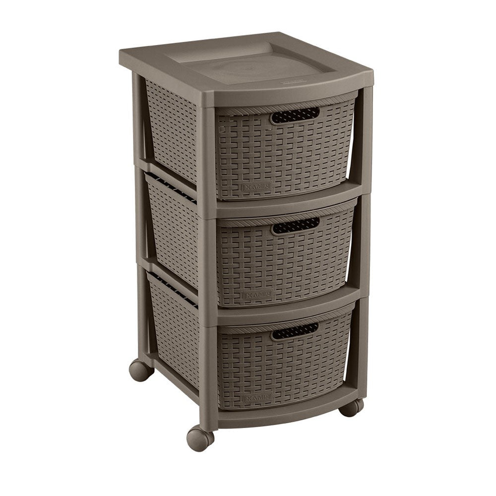 Cajonero de 3 Gavetas Rattan Rimax