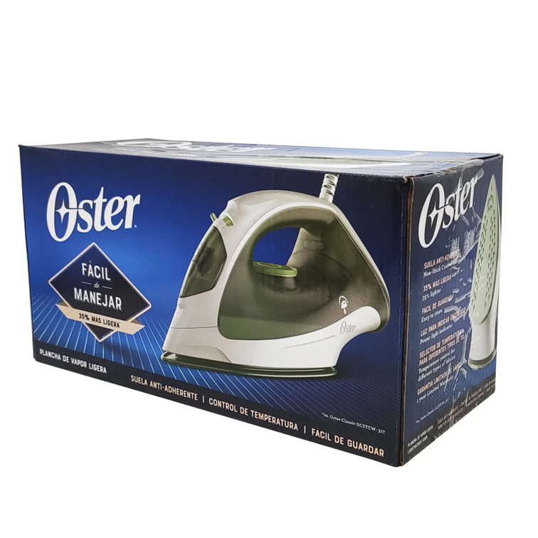 Plancha de Ropa Oster a Vapor Verde Antiadherente GCSTBS3803