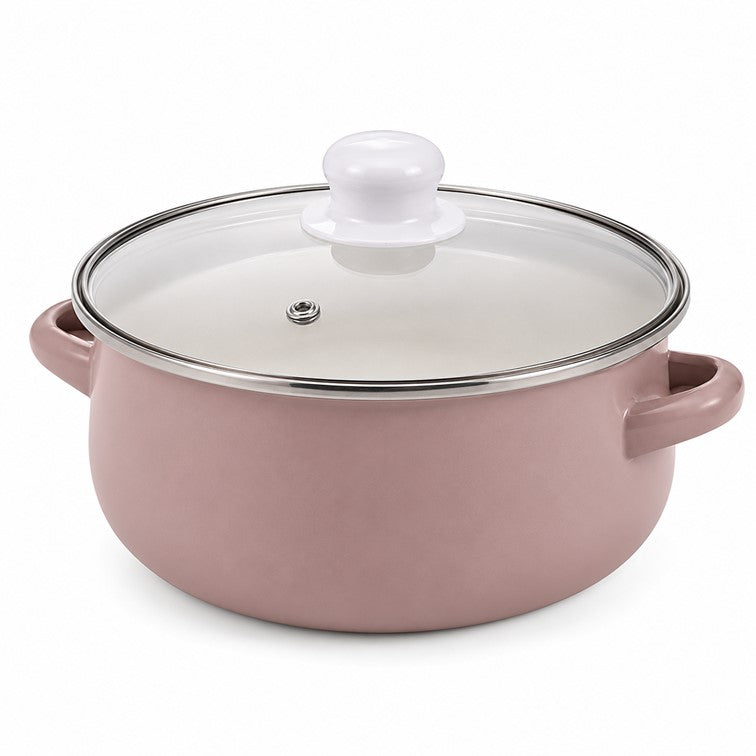 Olla Peltre Atelier de 18 CM Con Tapa de Vidrio Universal L49241
