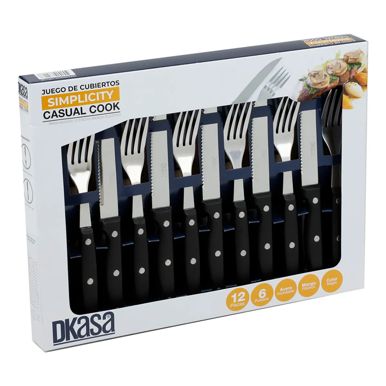 Juego de Cubiertos Dkasa para Asado de 12 Piezas CRV106