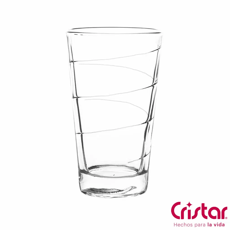 Set X4 Unidades Vasos Spiral Bebidas Cristar 0617CL4ANIV25