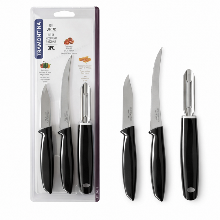 Juego Para Cortar De 3 Piezas Plenus Tramontina 23498/053