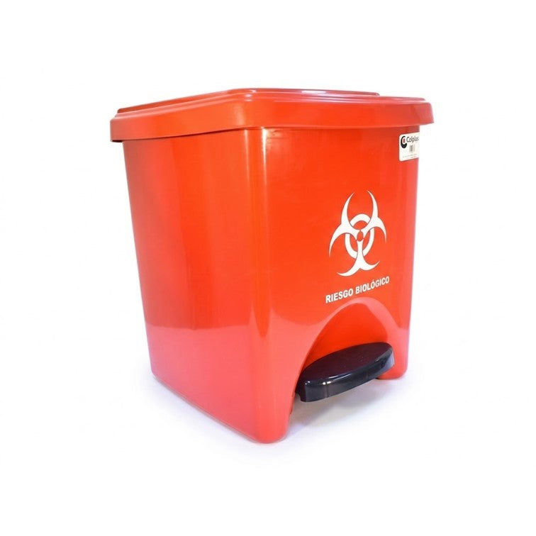 Papelera de Pedal Cuadrada de 22 Litros Colplast