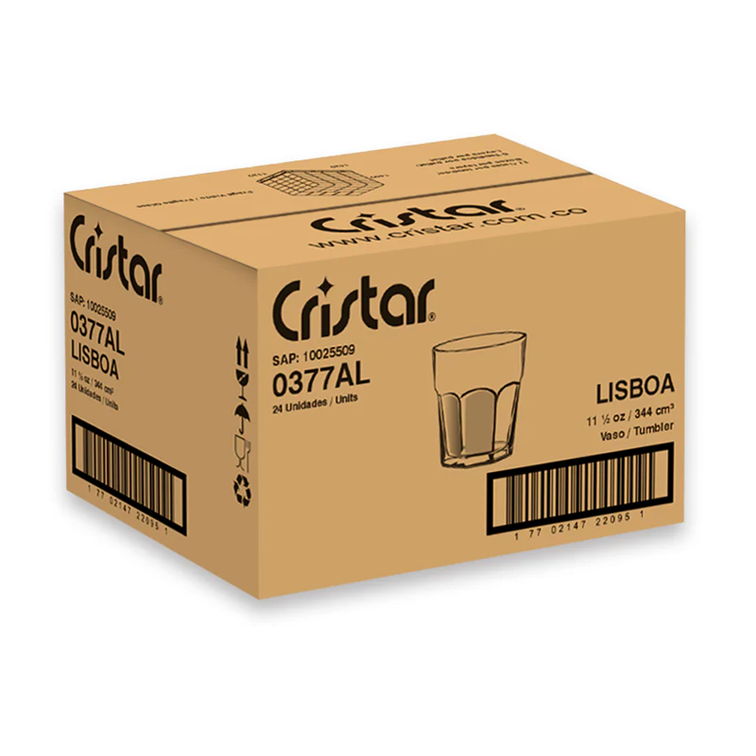 Caja X24 Unidades de Vasos Lisboa Rocks 0377AL
