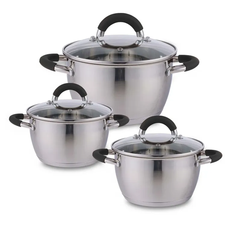 Bateria Home Elements de 6 Piezas En acero Inoxidable HESO-5028SS