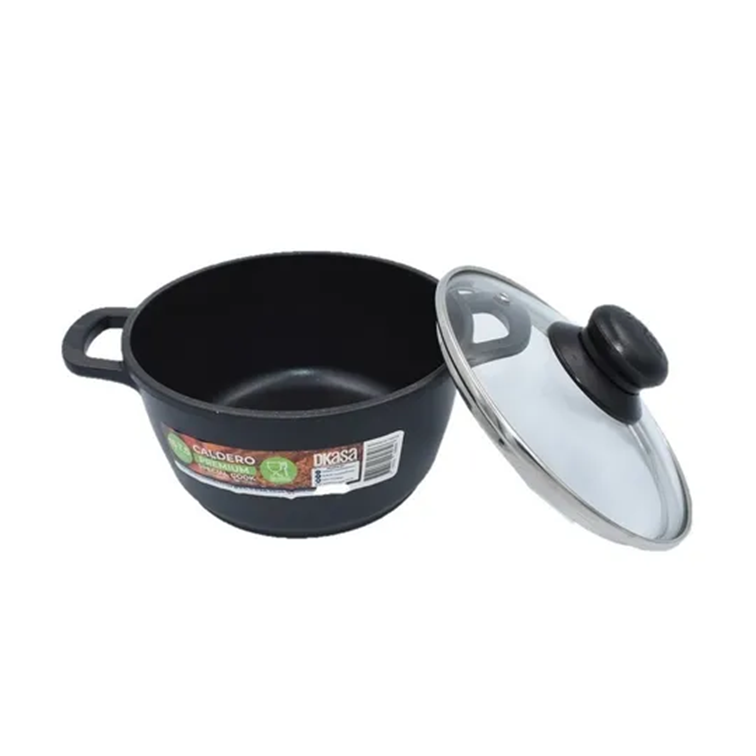 Caldero Dkasa Antiadherente 16 x 7.5 Cm Negro FK9316