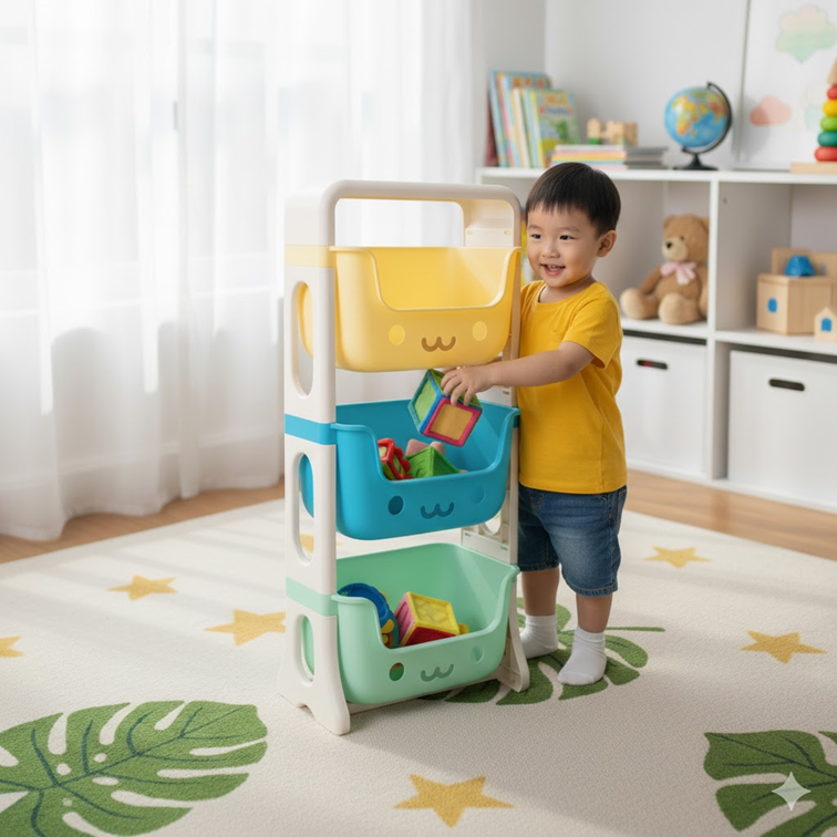 Estante Organizador Infantil de 3 Niveles Niño Armaty