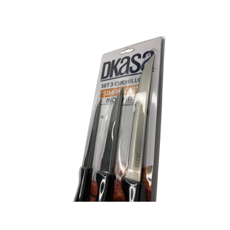 Set de Cuchillos X3 Piezas Dkasa Simplicity Inox CRV123