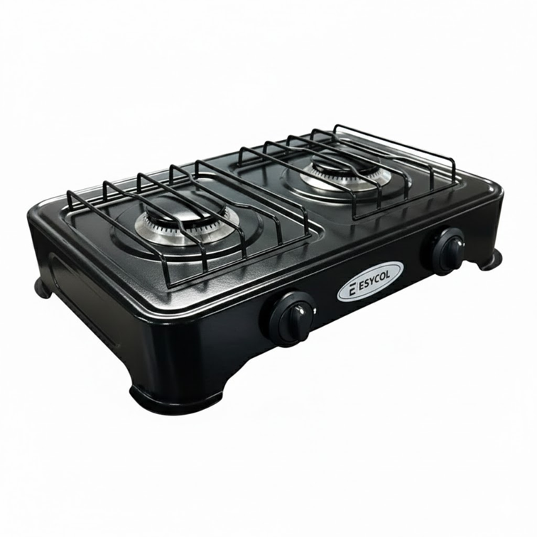 Estufa de Sobremesa Esmaltada Esycol 2 Puestos Gas Natural E-108