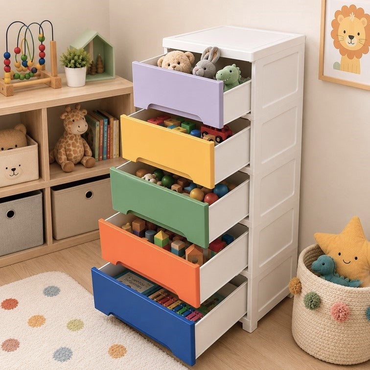 Cajonero Portofino Infantil Armaty de 5 Gavetas Color Niño