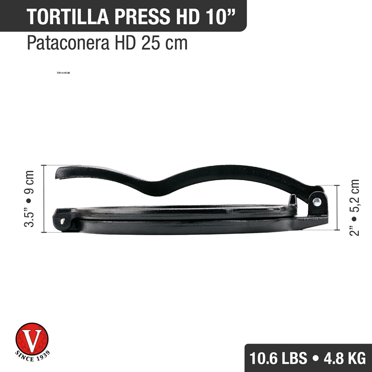 Pataconera Tortilladora de Hierro Fundido Victoria de 25 Cm 31343
