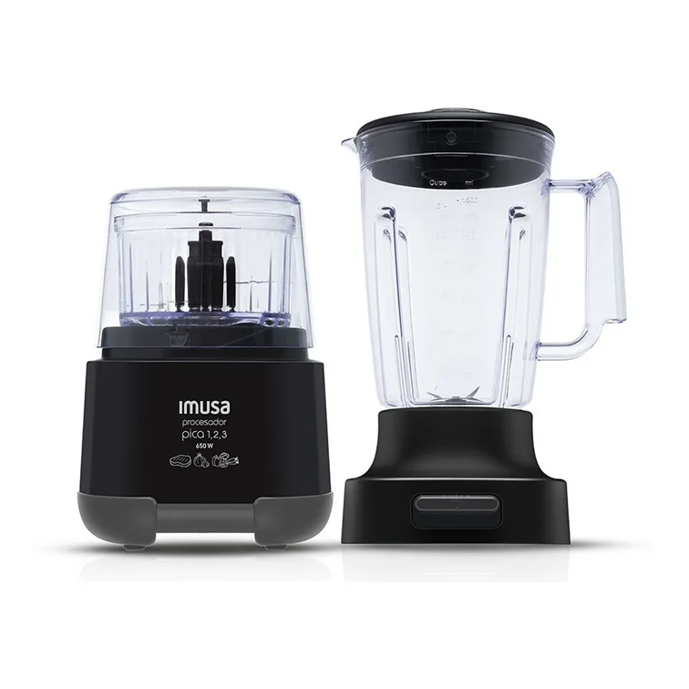 Procesador Imusa Pica 1 2 3 Negro + Vaso de 2 Litros 5861027300
