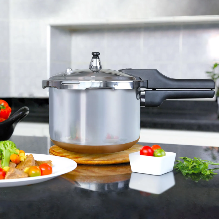 Olla a Presión Home Elements de 4,2 Litros Con Tapa en Acero Inoxidable HEPC42LLSS