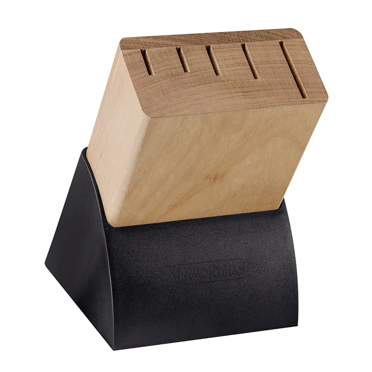 Juego de 5 Cuchillos Plenus + Taco Madera Tramontina 23498/072