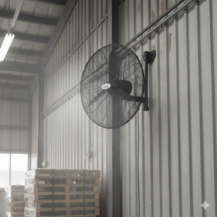 Ventilador Industrial de Pared Kalley de 26" Negro K-VAP26W