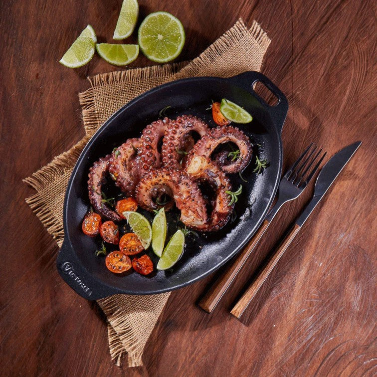 Bandeja Ovalada de Hierro Fundido Victoria de 29 X 19 Cm 30278
