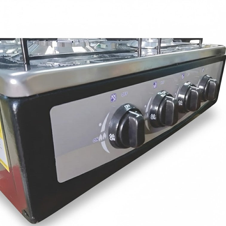 Estufa de Sobremesa En Acero Inoxidable Esycol de 4 Puestos E-104