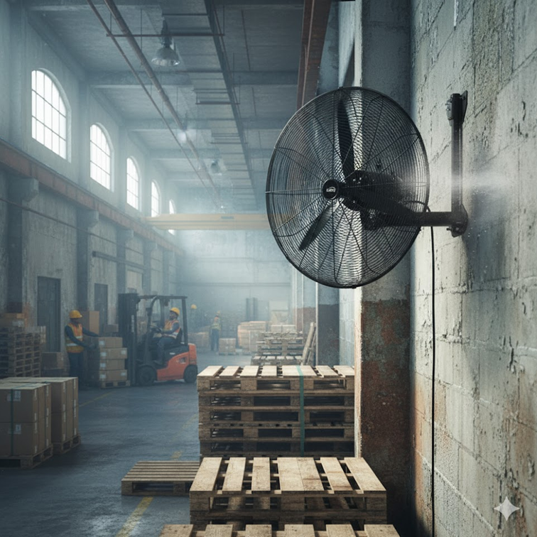 Ventilador Industrial de Pared Kalley de 24" Negro K-VAP24W