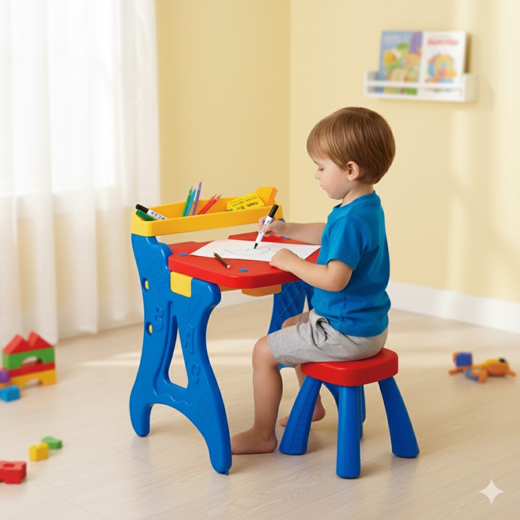 Escritorio Tablero 2 en 1 Pizarra con Silla Infantil Niño Armaty 10109105128