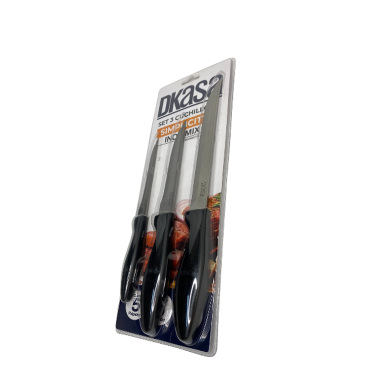 Set de Cuchillos X3 Piezas Dkasa Simplicity Inox CRV123