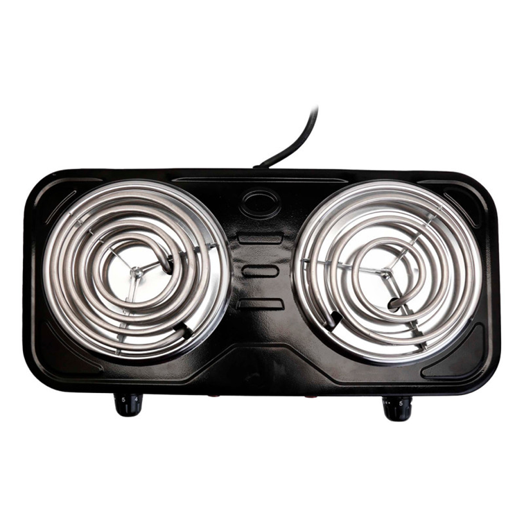 Estufa Eléctrica 2 puestos Home Elements Negro