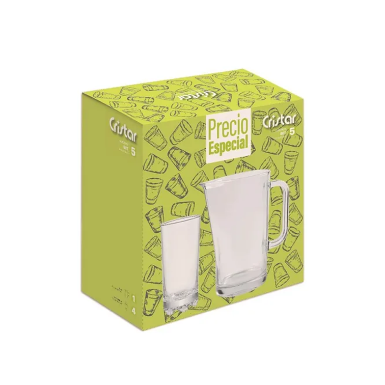 Set X5 Piezas Alicante Bebidas Cristar 9738ELPR