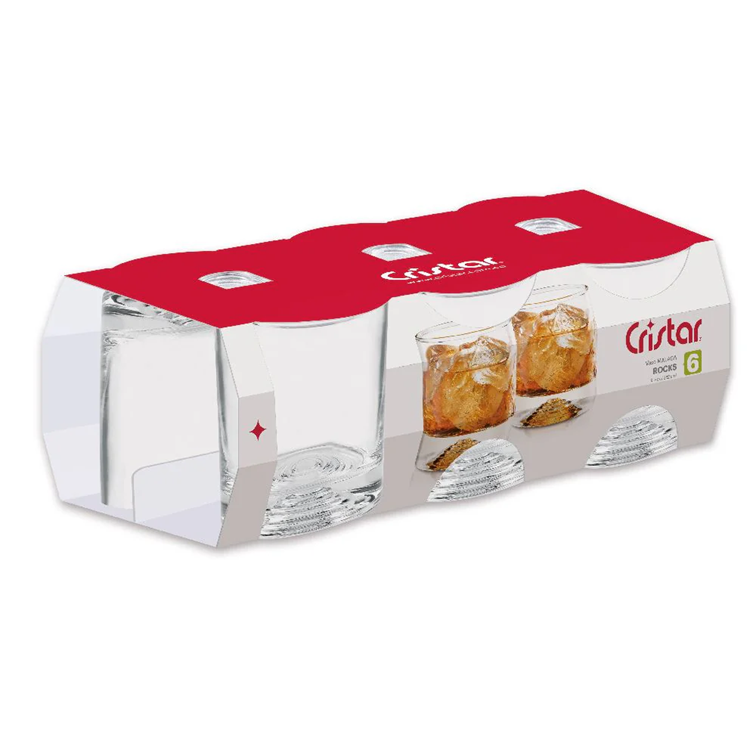 Set X6 Unidades de Vasos Málaga Rocks Cristar 0745AL