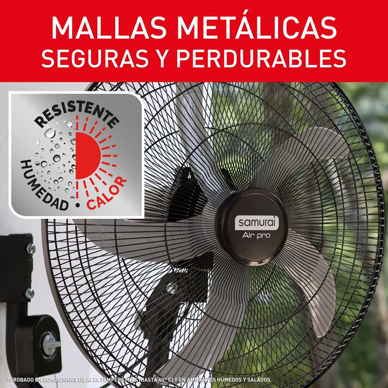 Ventilador Samurai Air Pro de Pared de 22" Negro