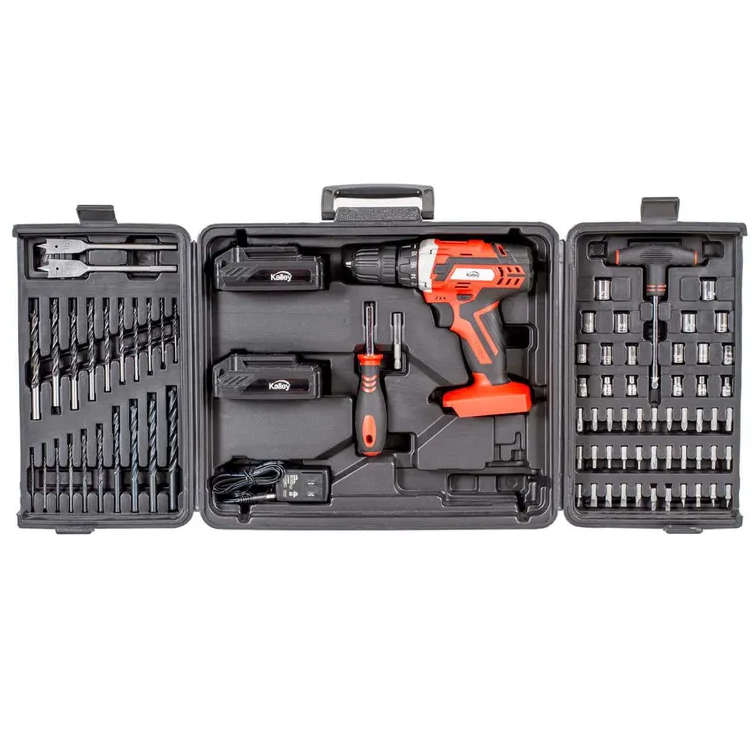 Kit Taladro Inalámbrico Kalley + Set de Herramientas