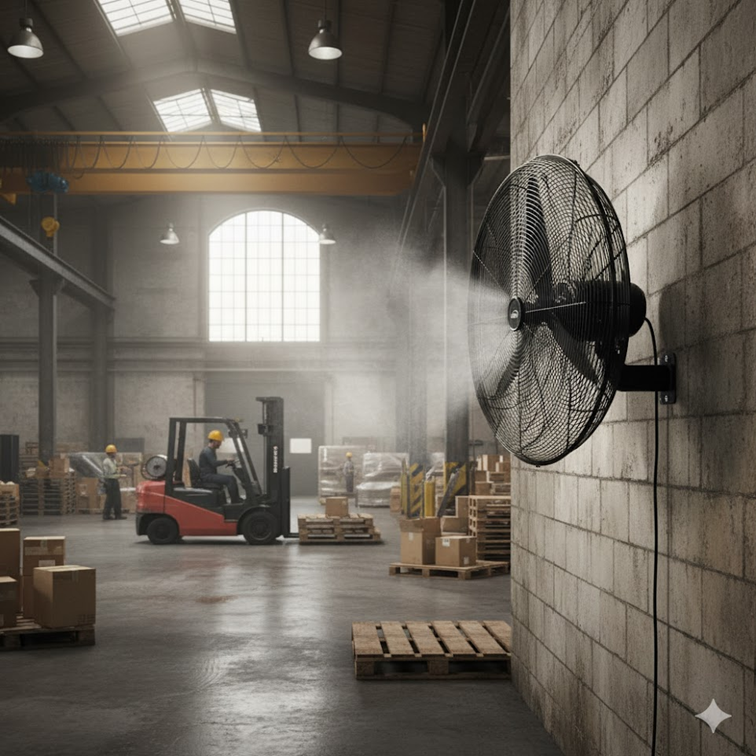 Ventilador Industrial de Pared Kalley de 24" Negro K-VAP24W