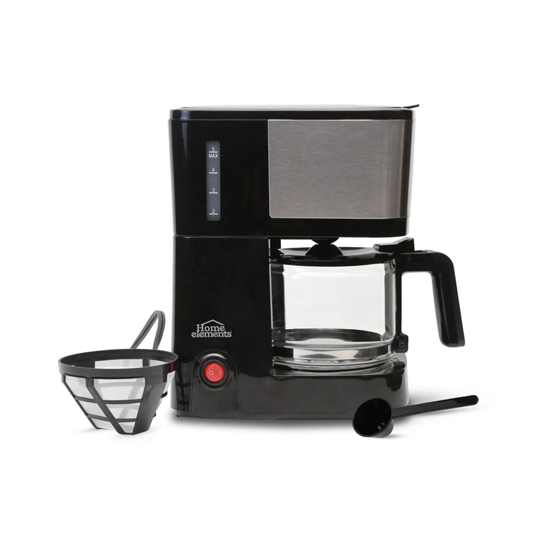 Cafetera Home Elements en Acero Inoxidable de 6 Tazas HECM-9420SS