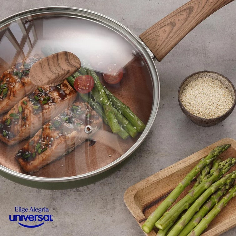 Sartén Universal Cuarzo + Tapa de Vidrio de 24 Cm L49063