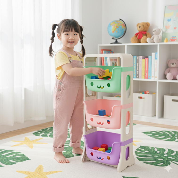 Estante Organizador Infantil de 3 Niveles Niña Armaty