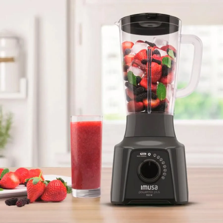 Licuadora Imusa Powermix Plus de 8V Vaso Plástico Gris 5861029880